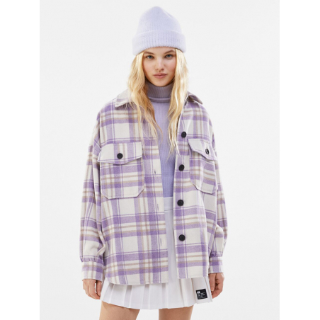 Oversized check overshirt