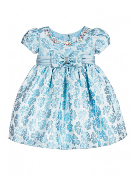 Baby Girls Brocade Dress with Diamanté