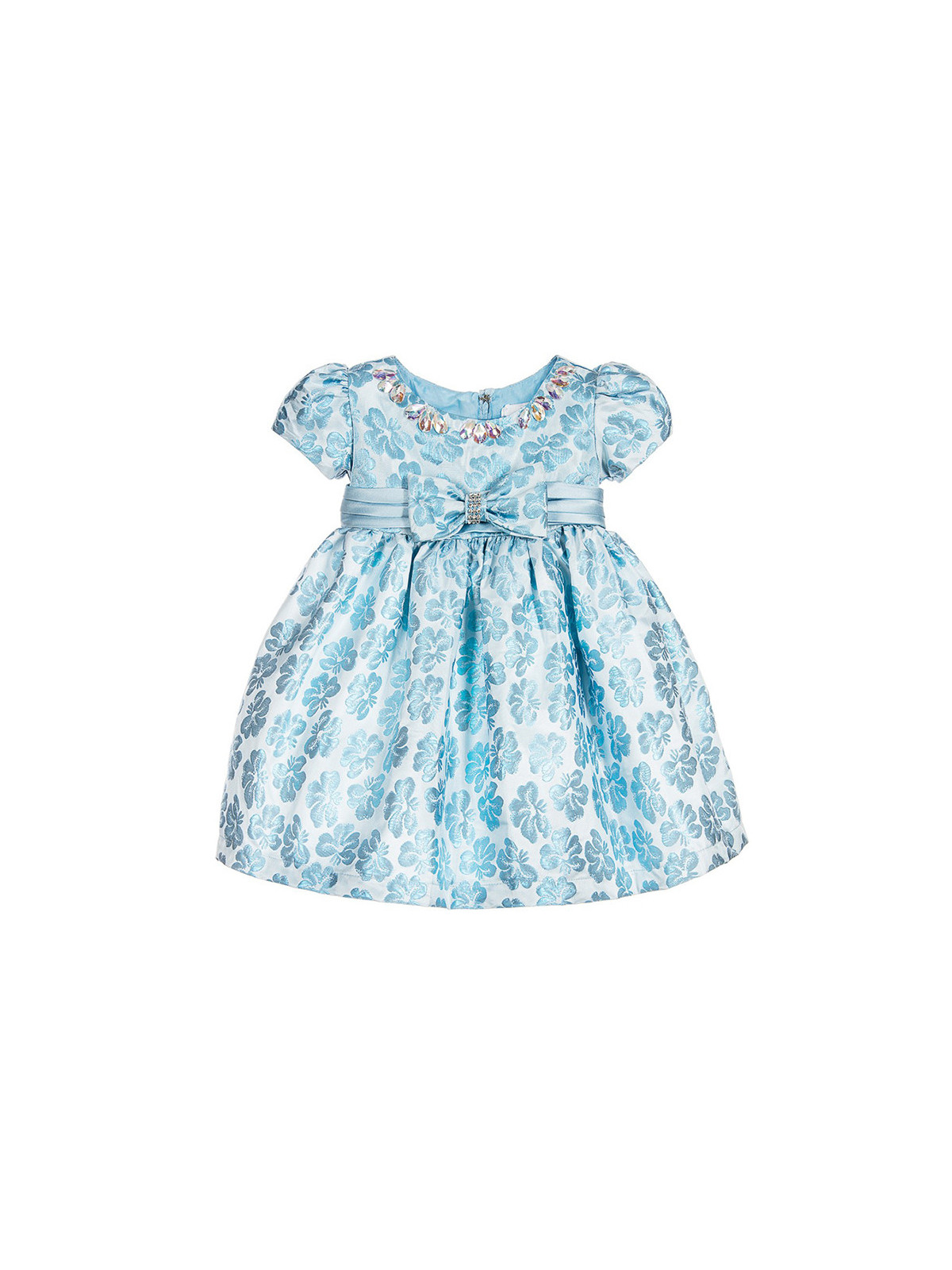 Baby Girls Brocade Dress with Diamanté