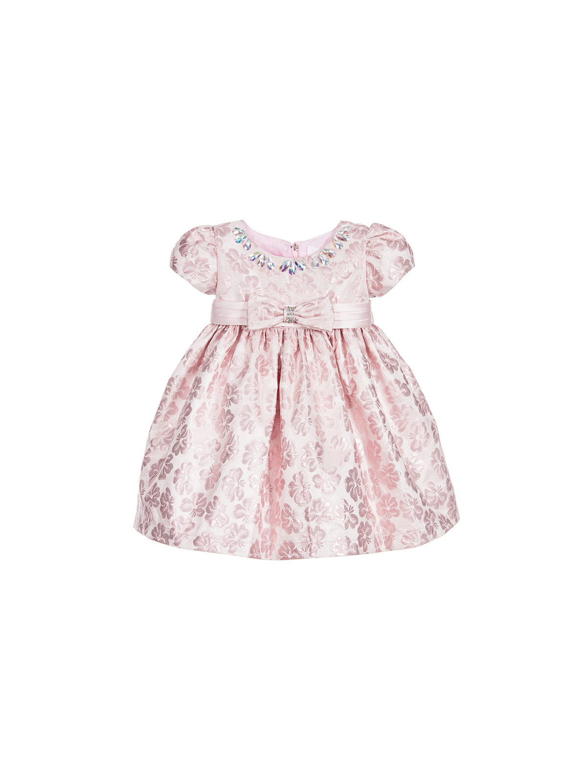 Baby Girls Brocade Dress with Diamanté