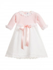 Baby Girls Pink & White Cotton Day Gown