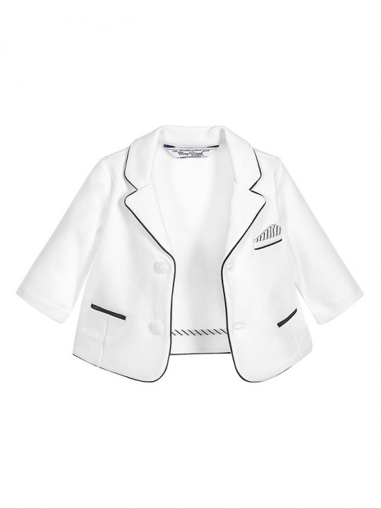 Baby Boys Ivory Jersey Blazer