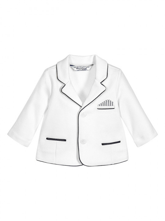 Baby Boys Ivory Jersey Blazer