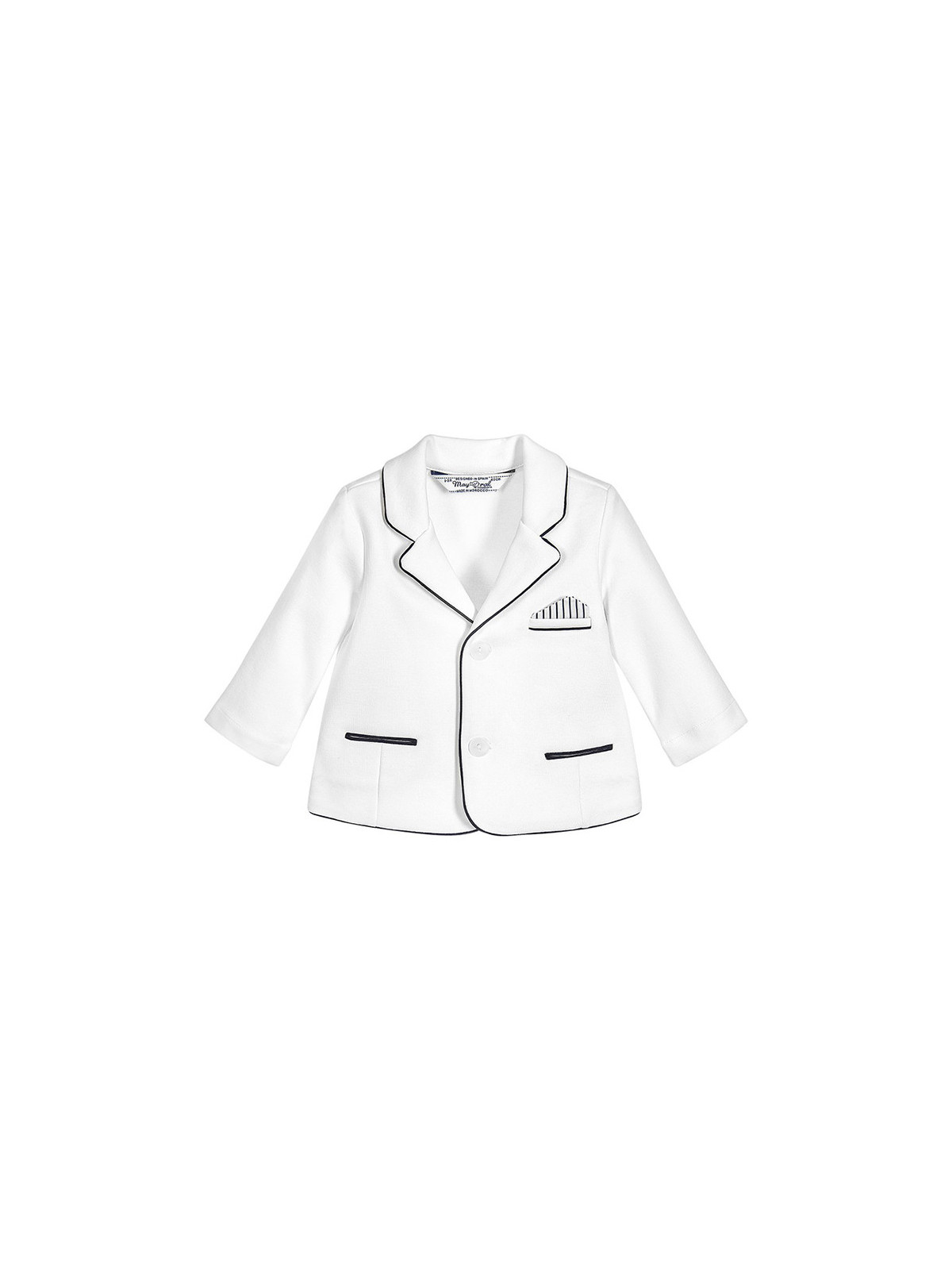 Baby Boys Ivory Jersey Blazer