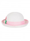 Baby Girls White & Pink Sun Hat