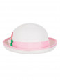 Baby Girls White & Pink Sun Hat