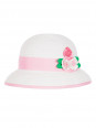 Baby Girls White & Pink Sun Hat