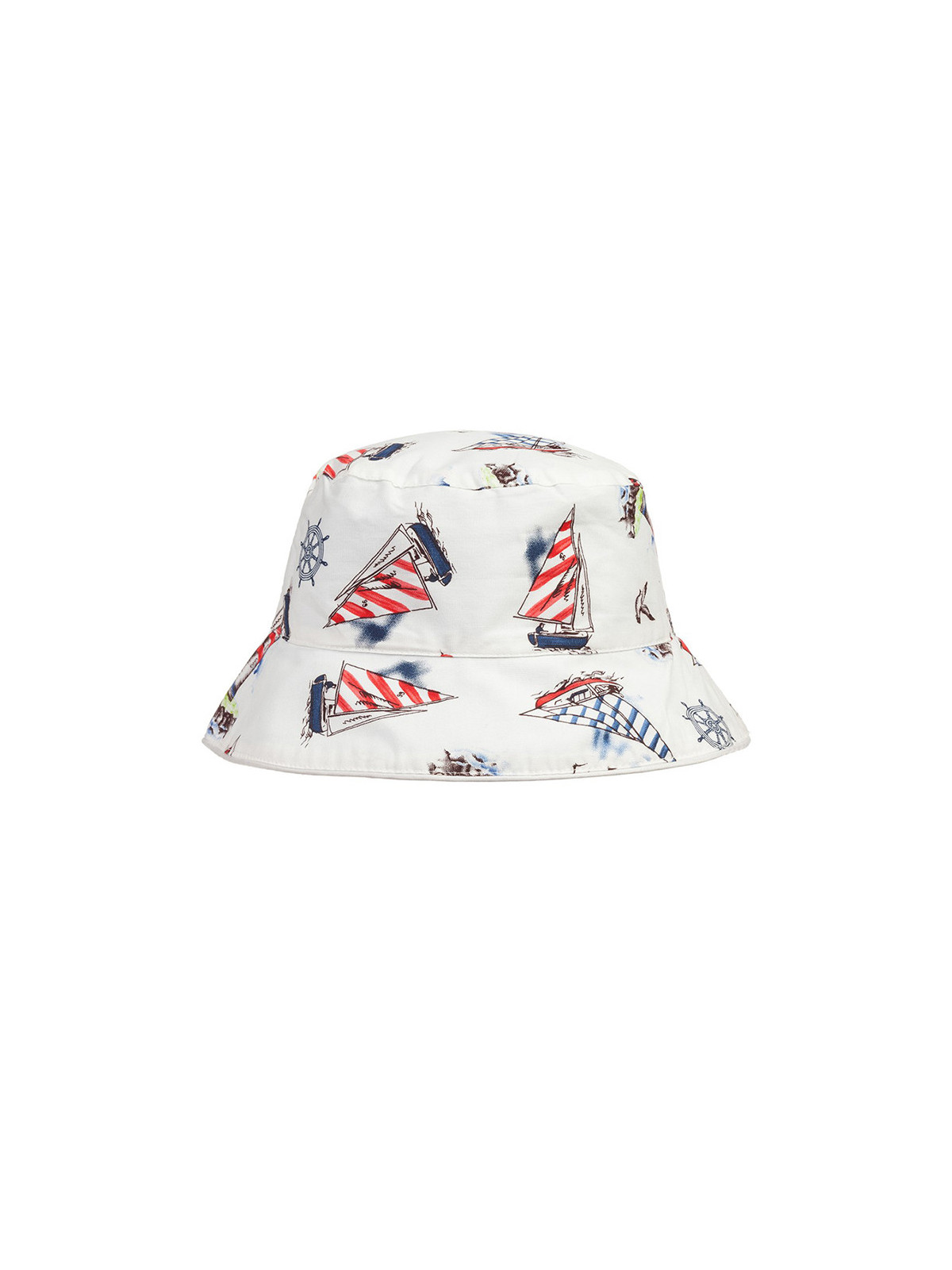 Baby White 'Nautical' Cotton Sun Hat