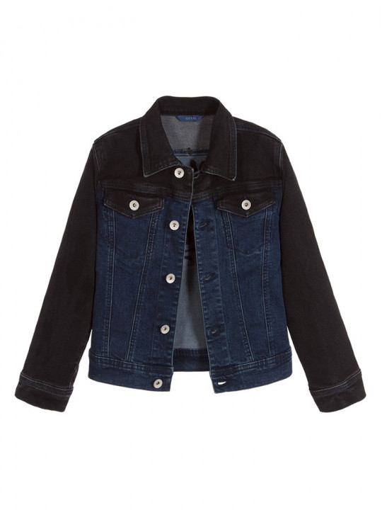 Boys Black & Blue Denim Jacket