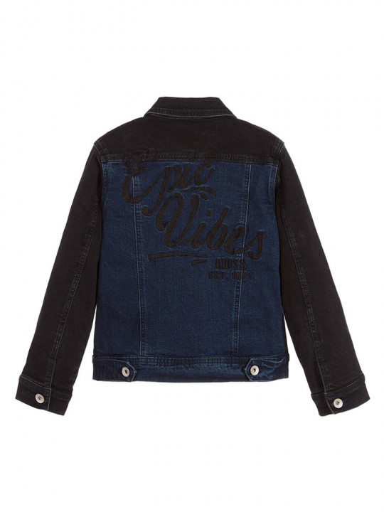 Boys Black & Blue Denim Jacket