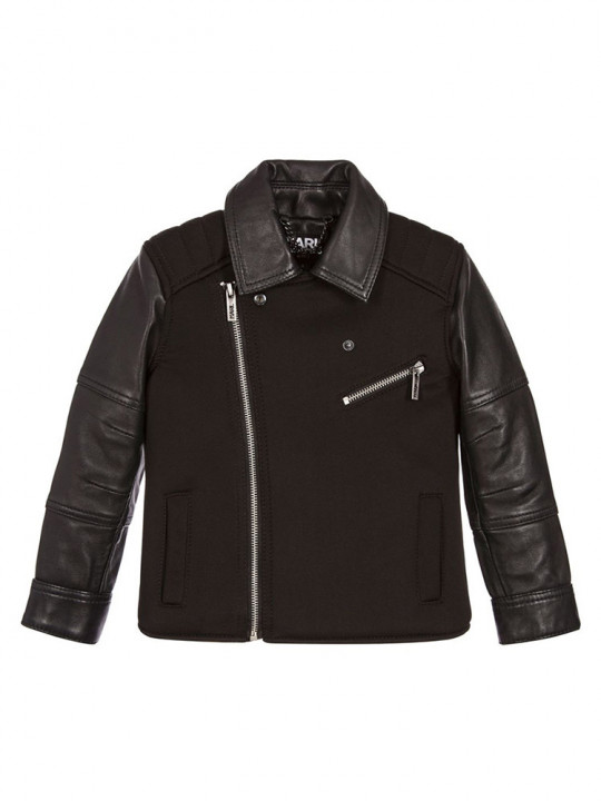 Boys Black Biker Jacket