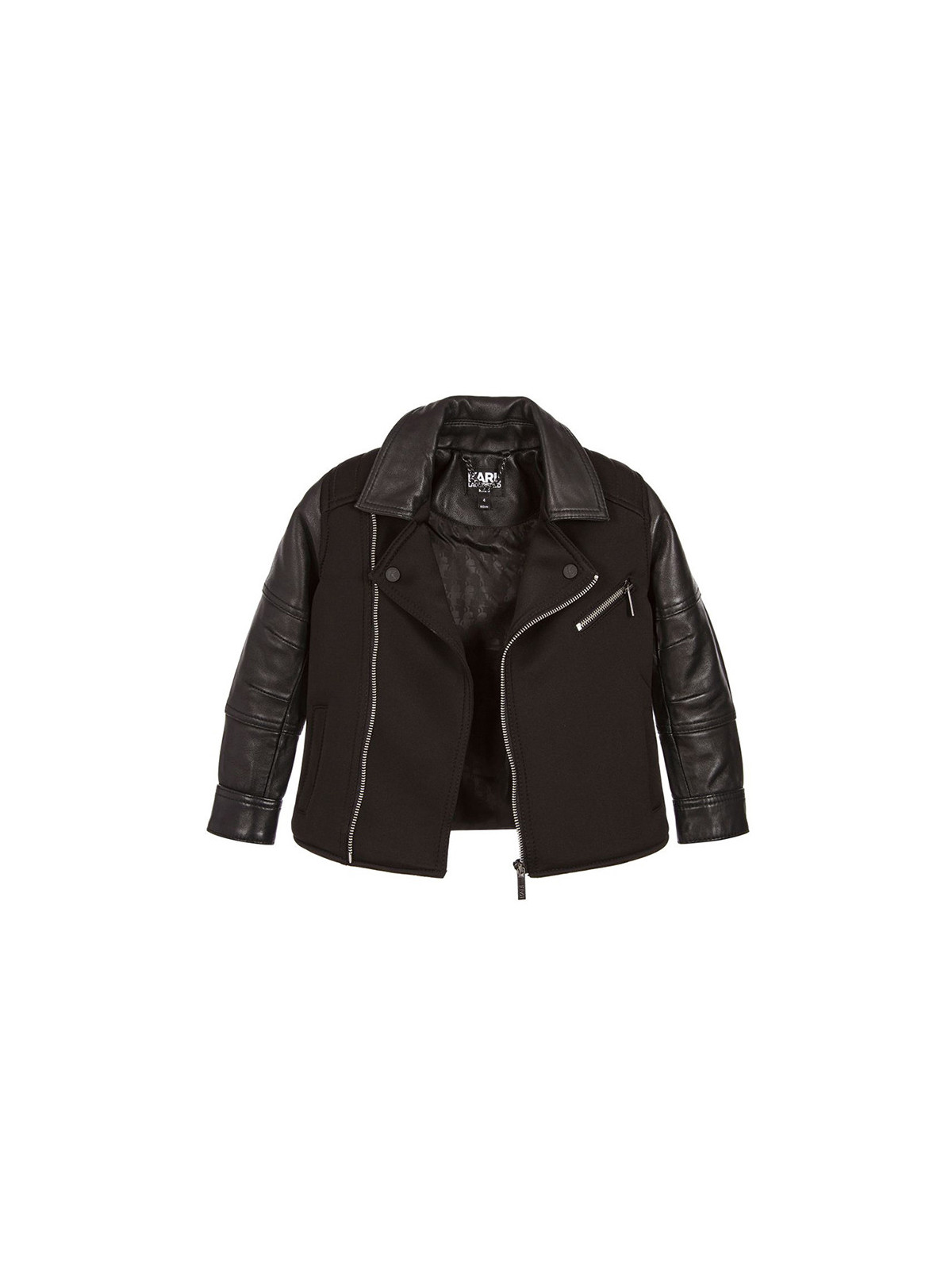 Boys Black Biker Jacket