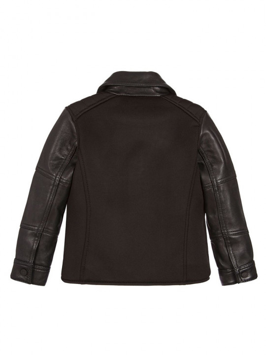 Boys Black Biker Jacket