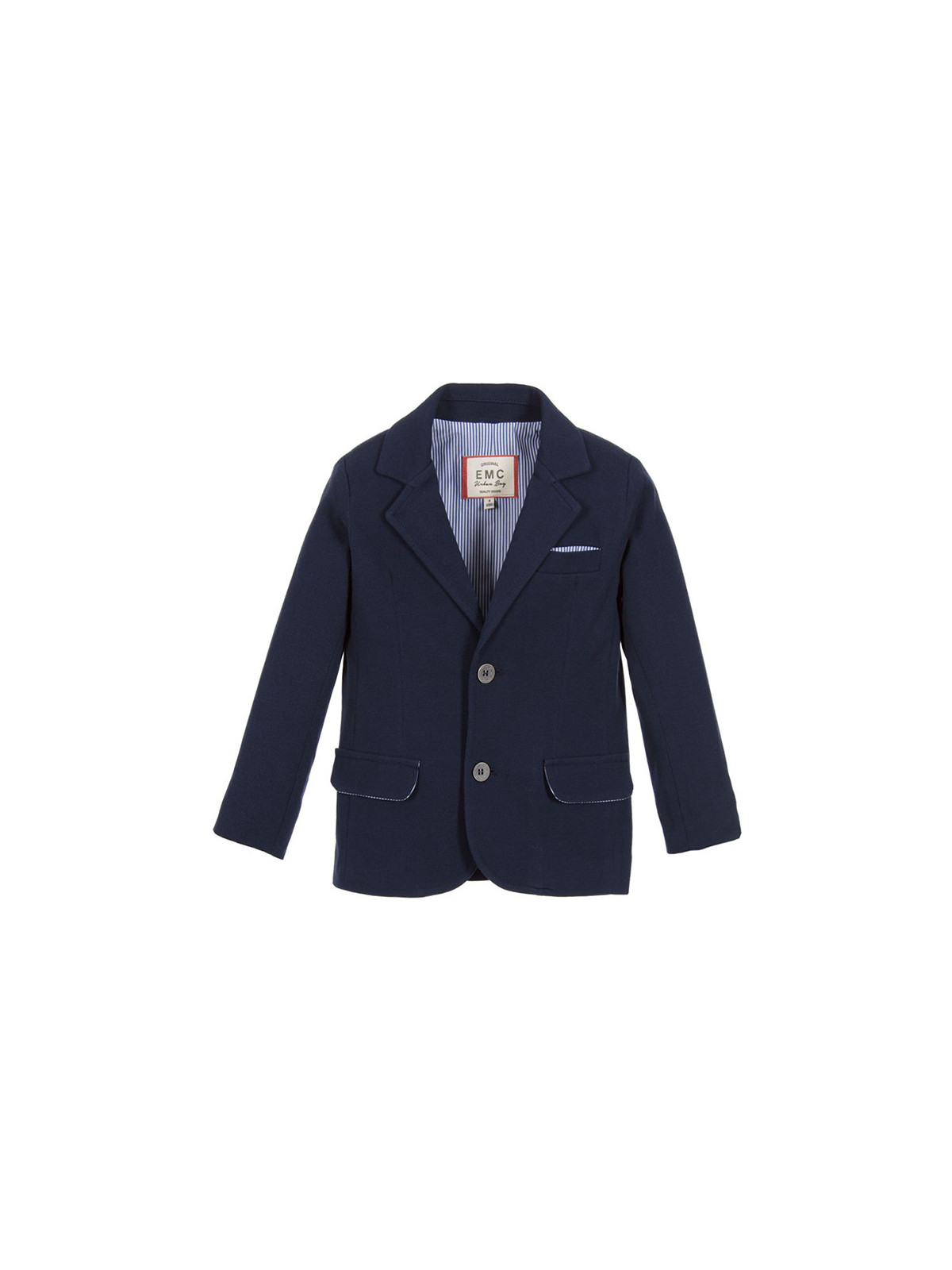 Boys Blue Cotton Piqué Blazer