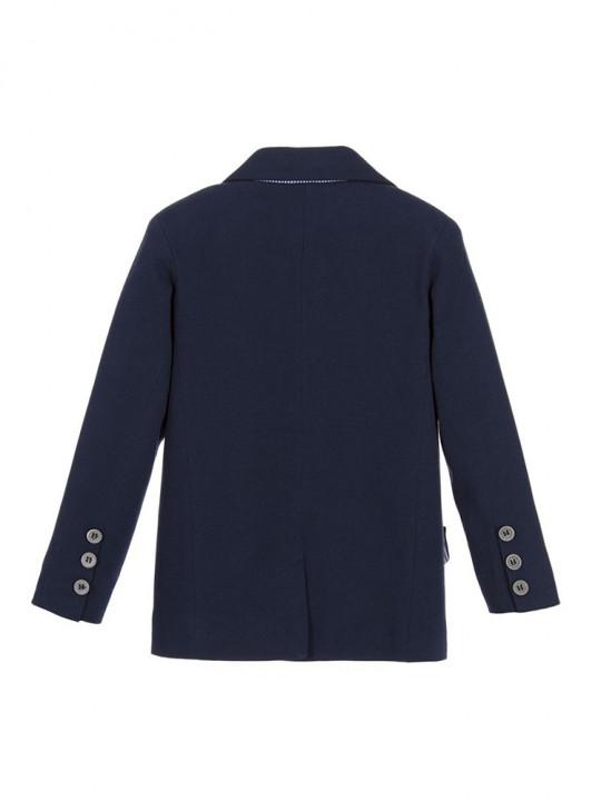 Boys Blue Cotton Piqué Blazer