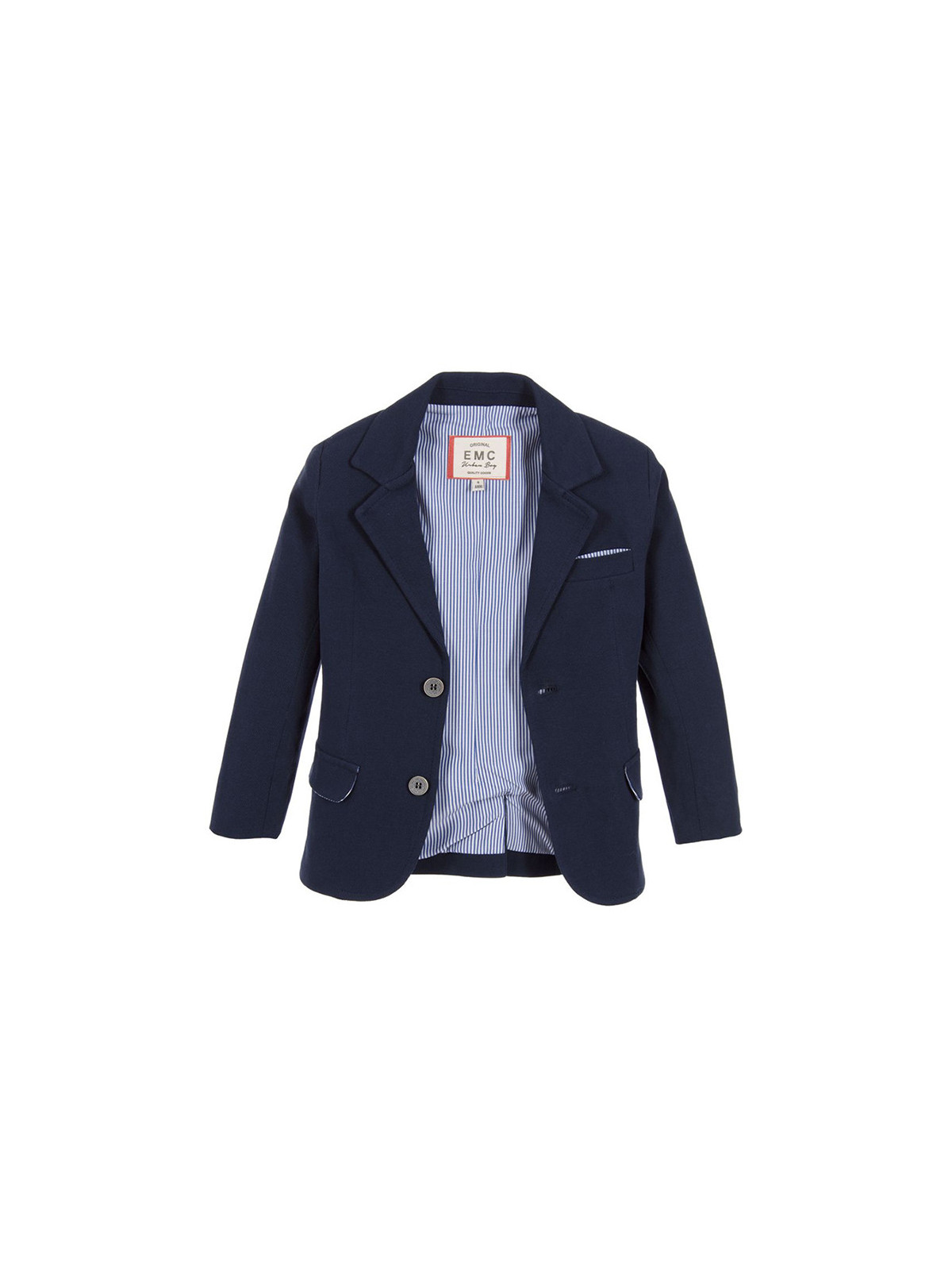 Boys Blue Cotton Piqué Blazer