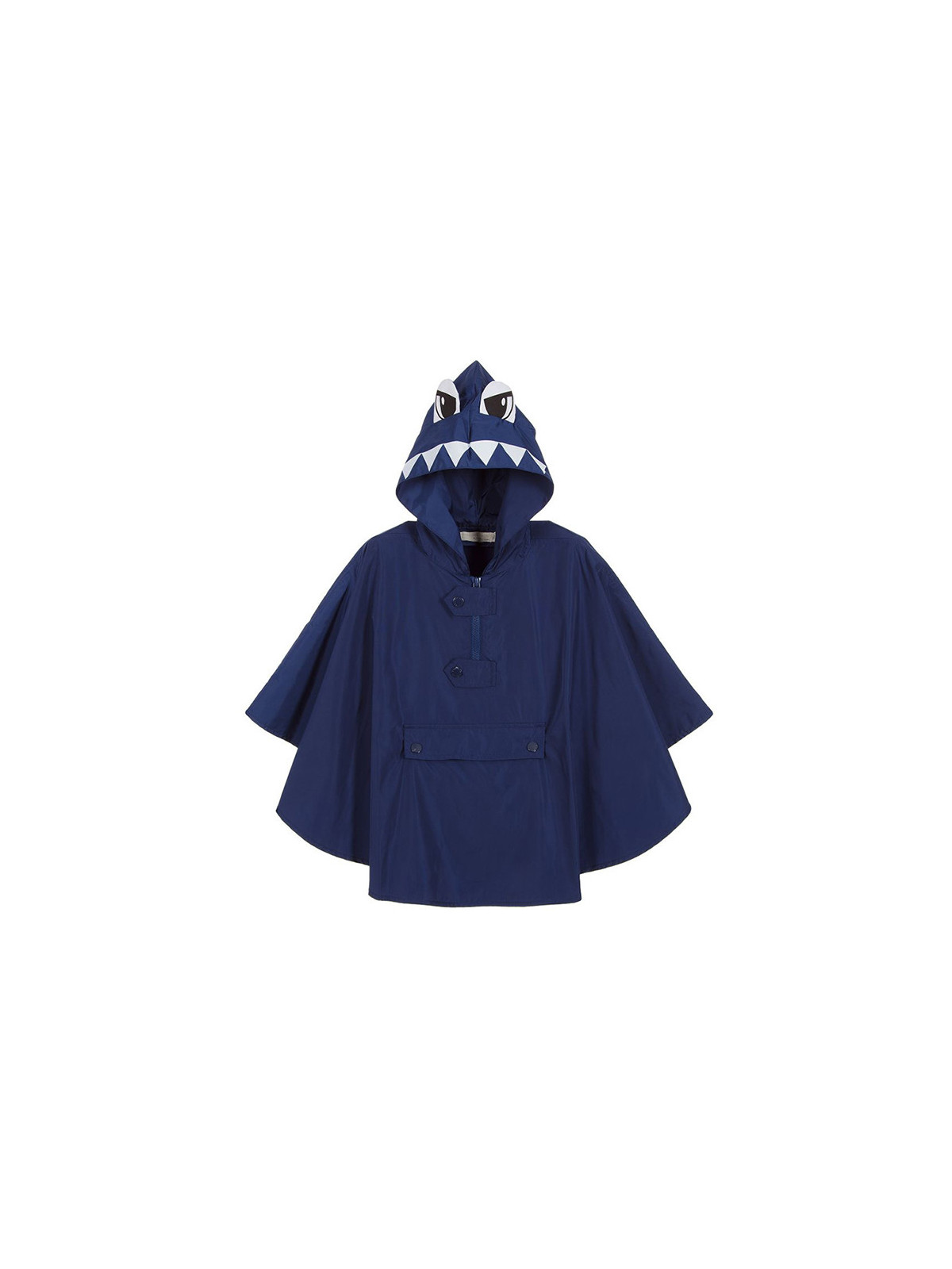 Blue Packable Hooded Rain-cape