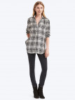 Soft metallic plaid tunic