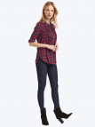 Plaid pintuck popover